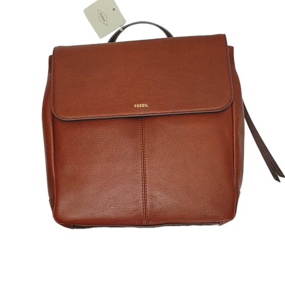 Fossil Claire Leather Brown Brandy Backpack - Picture 5 of 10